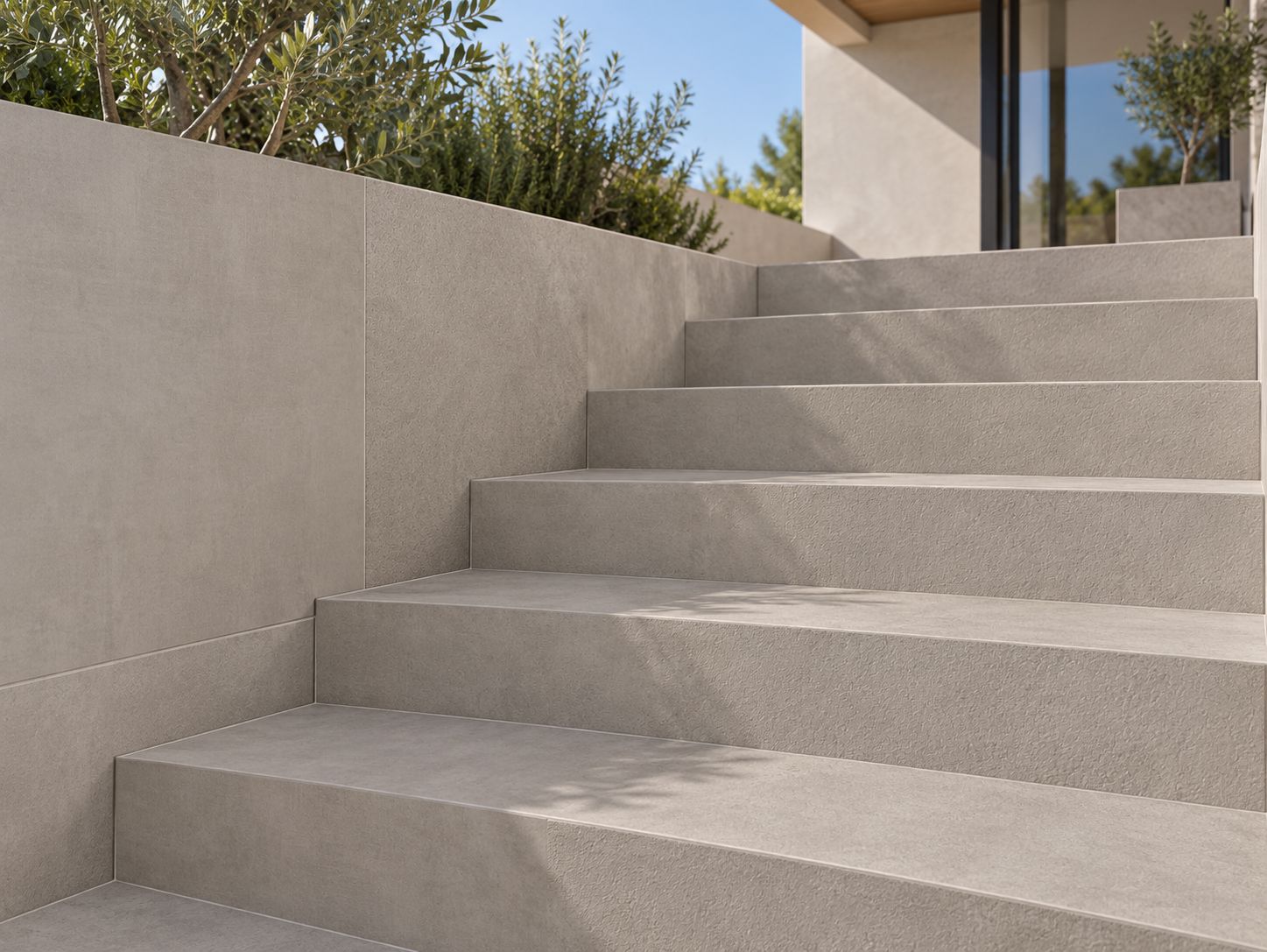 Portland Gris en escaleras exteriores